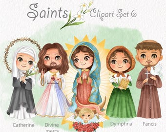 Saints clipart set 6  ,Religion, Bible stories Clipart PNG files