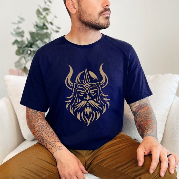 Gold Logo Every Day Viking Shirt - Comfortable Norse Tee for Men, Perfect for Casual Wear