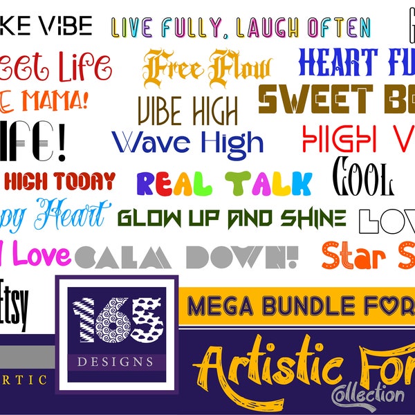 Artistic Font Bundle - 165 Creative Fonts for Design Mastery, Ideal for Logos & Invitation, Premium Bundle for Designers