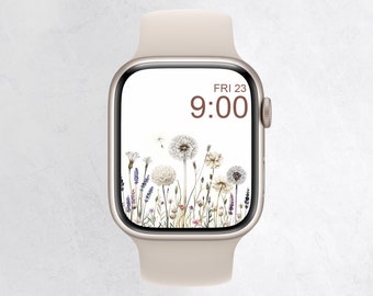 Floral Garden Apple Watch wallpaper, Flower watch face, Floral wallpaper design, Botanical wallpaper design, watch digital accessories