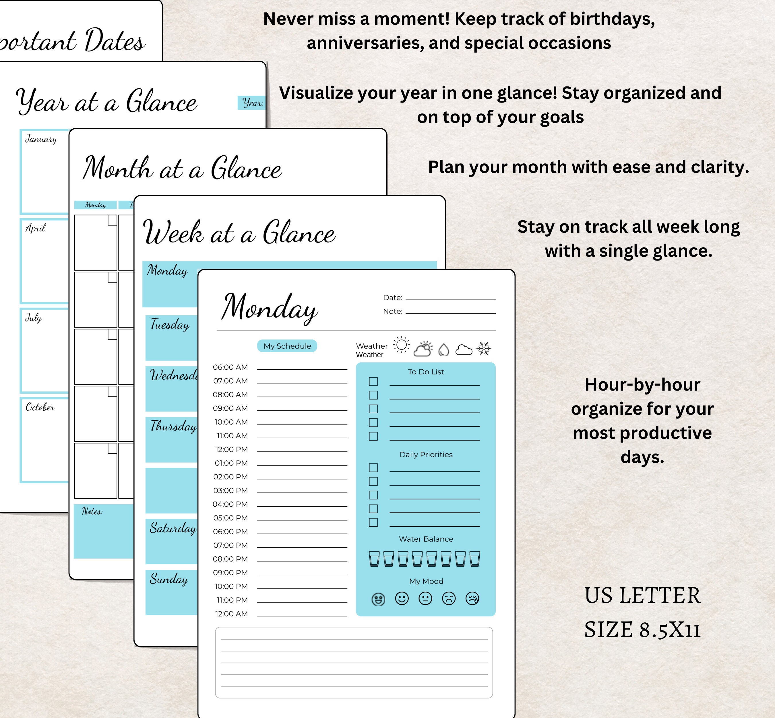 Busy Mom Planner for Home Management Printable Planner for Mom Life ...