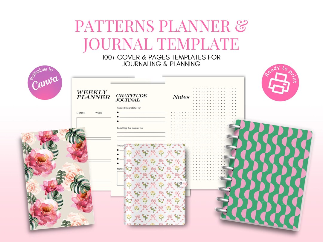 Creative Canva Designs: 100 Customizable Patterns for Planners ...