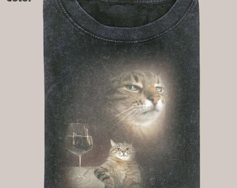 Retro Funny Vintage Sweatshirt, Cat Portrait T-shirt, Unisex Meme Cringe Funny Dumb Hoodie, Funny Meme Shirt