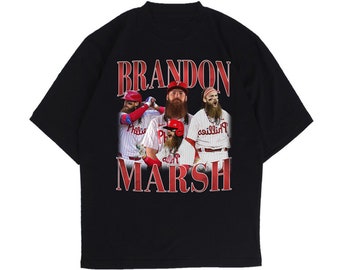 Brandon Marsh T-shirt, Style Fans Gift Graphic Sweatshirt, Vintage Oversize Hoodie, Retro Phillies Baseball T-shirt, Phillies Fan Gift
