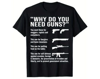 Why Do You Need Guns Hoodie, Guns T-shirt, Firearms Tee Sweatshirt, Pro Gun Shirt, 2nd Amendment Tee, Cool Gun Shirt, Pro Gun Tee