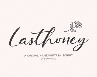 Lasthoney Font, Handwritten Fonts, Stylish Font, Calligraphy Fonts, Brush Crafting Fonts, Branding Font, Font for Cricut