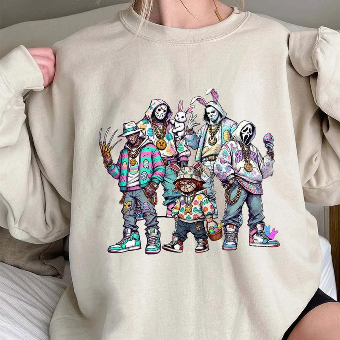 Easter Horror Crew Hoodie, Happy Easter Horror T-shirt, Trending ...