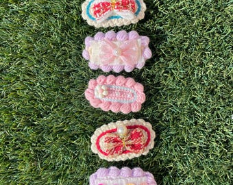 Crochet Hair Clips, Handmade Hair Accessories, Crochet Hair Pin, Cute Gifts, Gift for Girlfriend, Gift For Her