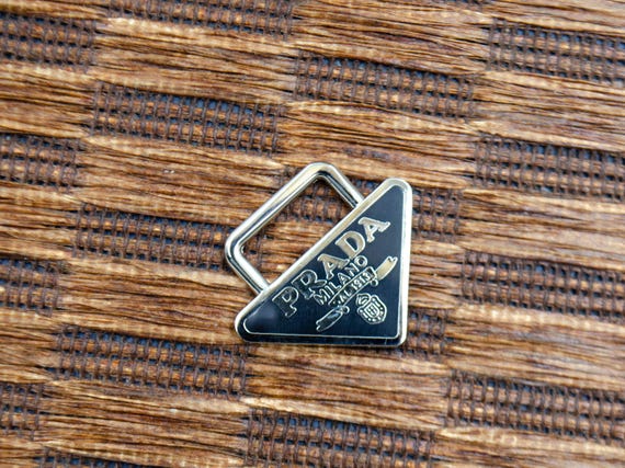 PRADA 15ss Archive Triangle Tag T-Shirts PRADA TRIANGLE BAG WITH CRYSTALS - Tenteva