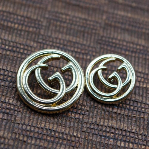 Vintage Gucci GG Interlock Bronze Buttons. 2 Sizes - Etsy