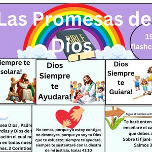 Las Promesas de Dios|Promesses de Dieu|Leçon d'école du dimanche|Escuela Dominical|Enfants imprimables|Versets bibliques à mémoriser imprimable-téléchargement instantané