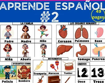 Spanish Learning Worksheets: Toddler Spanish Binder (PDFs)