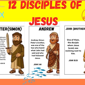 12 disciples of Jesus|Jesus disciples|Fishers of man|Sunday School Lesson|Bible Printables|Disciples of Jesus|Disciples pages