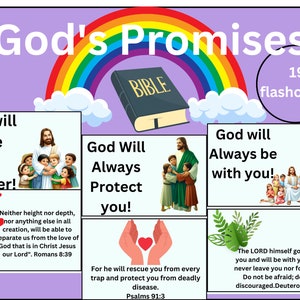 Gottes Versprechen-Gott hält immer seine Versprechen-Sonntagsschulstunde-Kids Printable-Bibel Memory Verse Printable-Instant Download