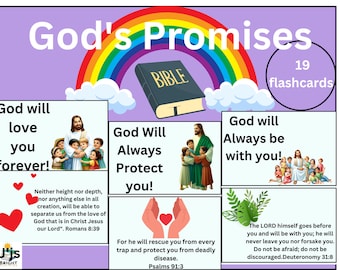 God&#39;s Promises- God Always Keeps His Promises-Sunday School Lesson- Kids Printable- Bible Memory Verses Printable-Instant download