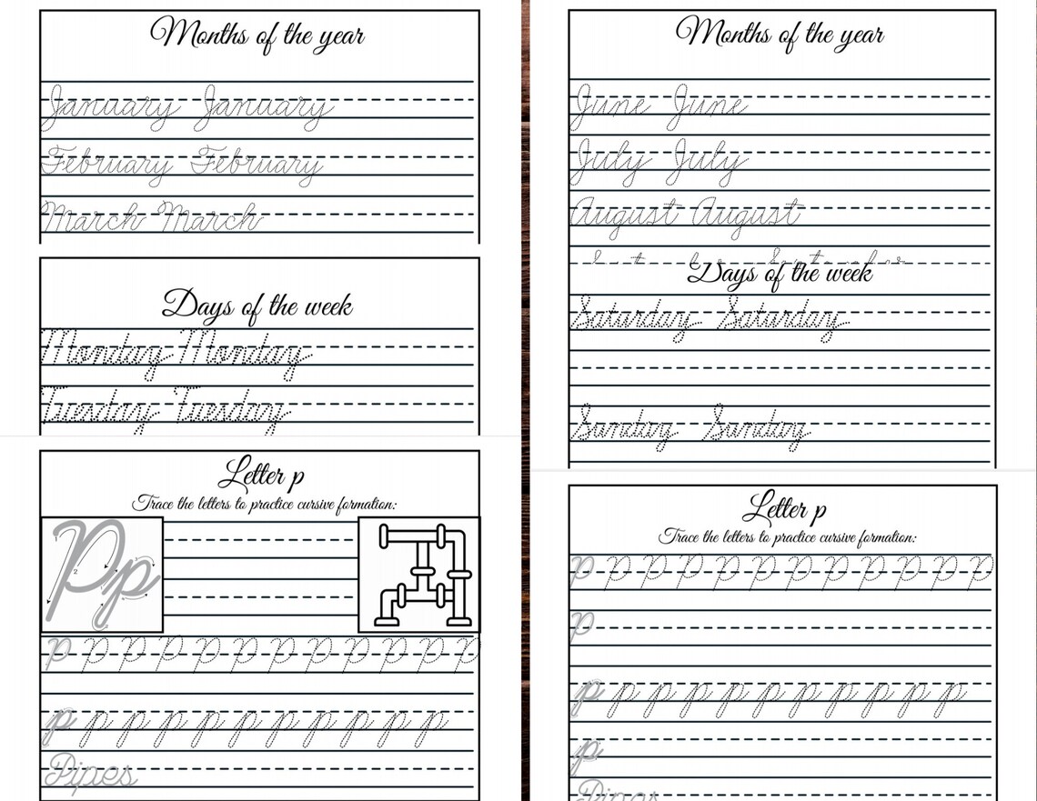Cursive Handwriting Practice Worksheets-printable Alphabet Worksheets ...
