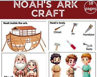 Noah's Ark Craft: Bible Story Matching Activity (PDF)