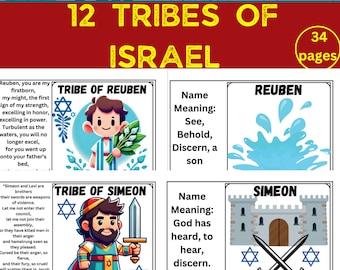 Folhas de Exercícios sobre as 12 Tribos de Israel: Materiais para Estudo Bíblico (PDF)