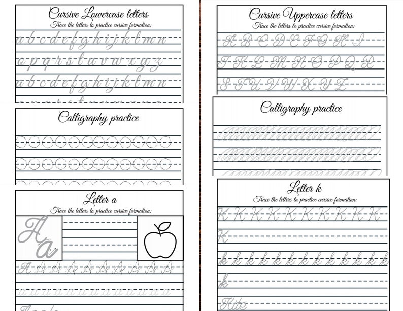 Cursive Handwriting Practice Worksheets-printable Alphabet Worksheets ...