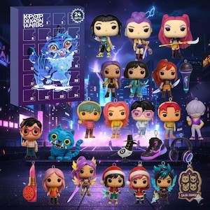 Kpop Demon Advent Calendar 2025, 24 Days Figurine Countdown Box, Anime Demon Xmas Countdown Box for K-Pop Fans, 24 Days of Xmas Surprises