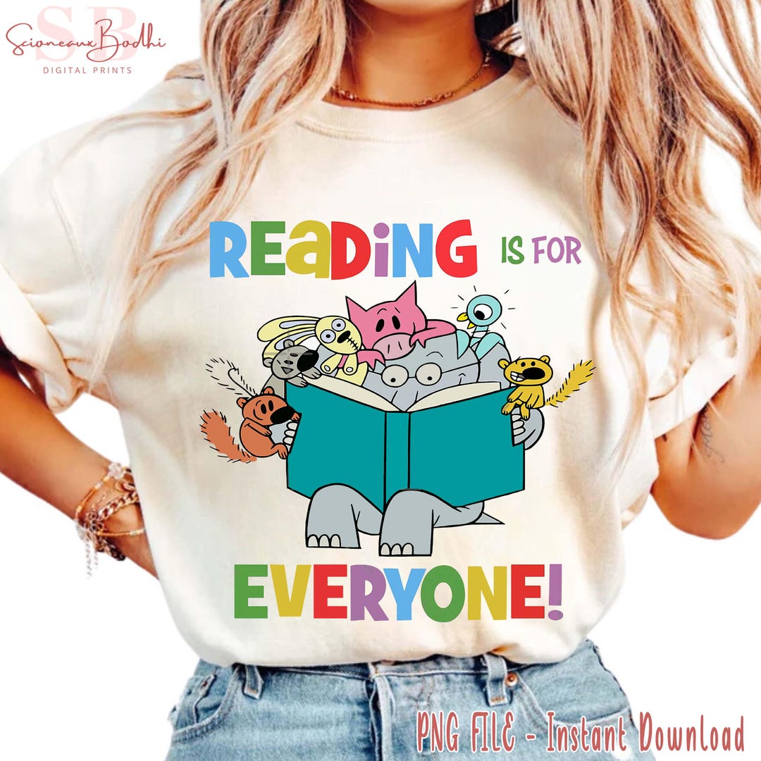 Reading is for Everyone Childen's Book Png, Book Characters for Teacher ...
