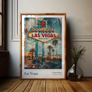 Las Vegas Nevada Poster Nevada United States, Housewarming Gift, Digital Download