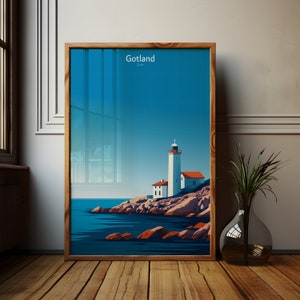 Gotland Poster Sweden, Swedish Island Poster Baltic Sea Island, Sweden Wall Print, Digital Download