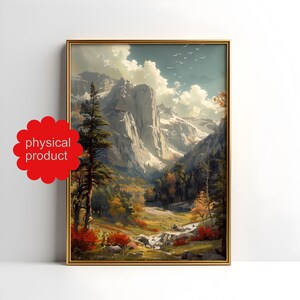 Poster van het indrukwekkende berglandschap in het westen van de Verenigde Staten, Yosemite National Park, Californië, wandkunst, Yosemite-kunstdruk