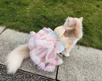 Cat and Dog Fantasy Butterfly Wings Skirt