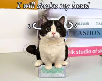 Customized Pet Cat Dog Acrylic Shake Head Ornament Standee