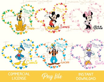 Disney All Characters Png, Girls Trip Png, Fantasy Land Besties Trip Png, Mickey Mouse all Characthers png,Disney trip 2026