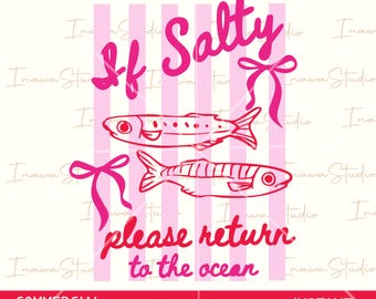 If Salty Stripes png, If Salty png, Return to the Ocean png, Sardines png Design, Summer Coastal Shirt Design, Digital Download