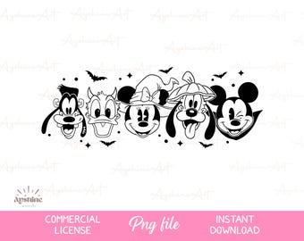 Halloween Mouse And Friends Head png, Halloween png, Mouse And Friend png, Ghost png, Spooky Vibes png, Trick Or Treat png