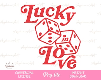 Lucky in LOVE Dices love queen png, png Vegas Theme Bachelorette Party, png Graphics for Shirts Invites, Merch, Websites Bachelorette png