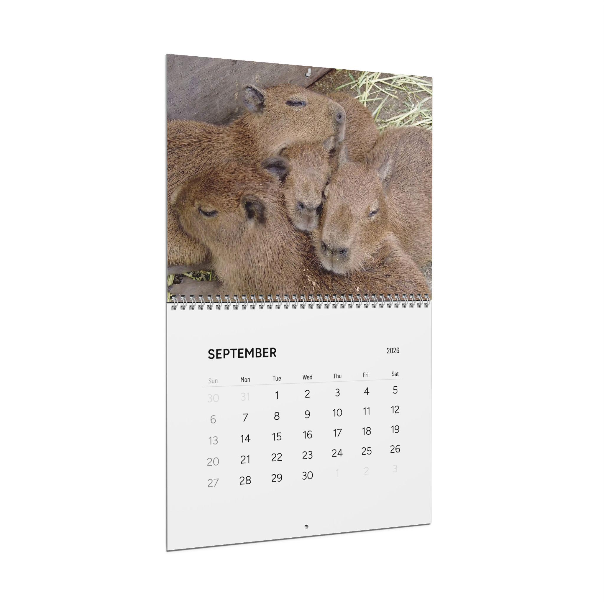 thumbnail image 2 of 2026 Wall Calendar,Capybara Calendar 2026, Monthly Wall Calendar 12 X 24 Open Q0dbglbbv19exkbd 2 of 14