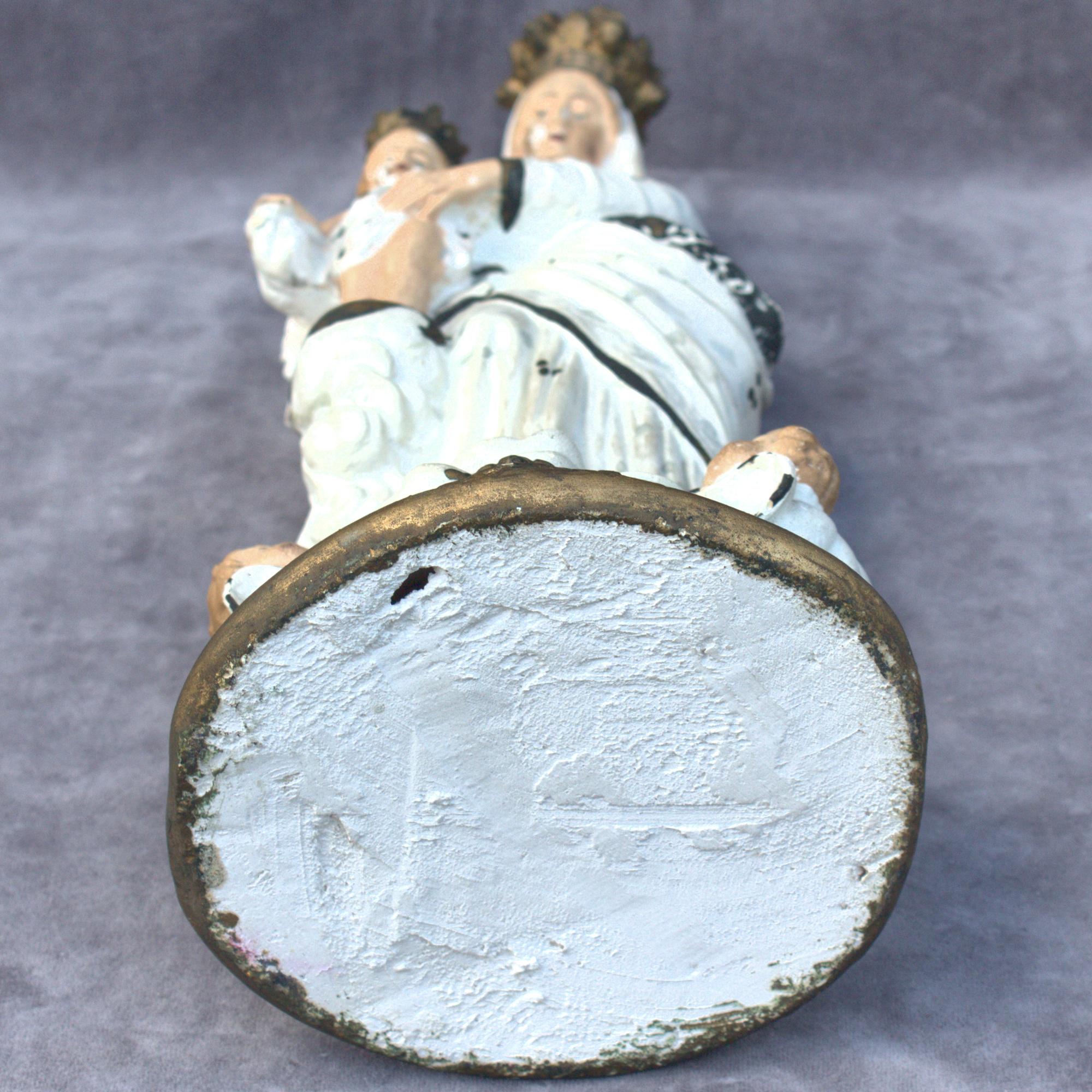 Antique Mary Notre Dame Des Victoires Victory Chalk Statue Madonna ...