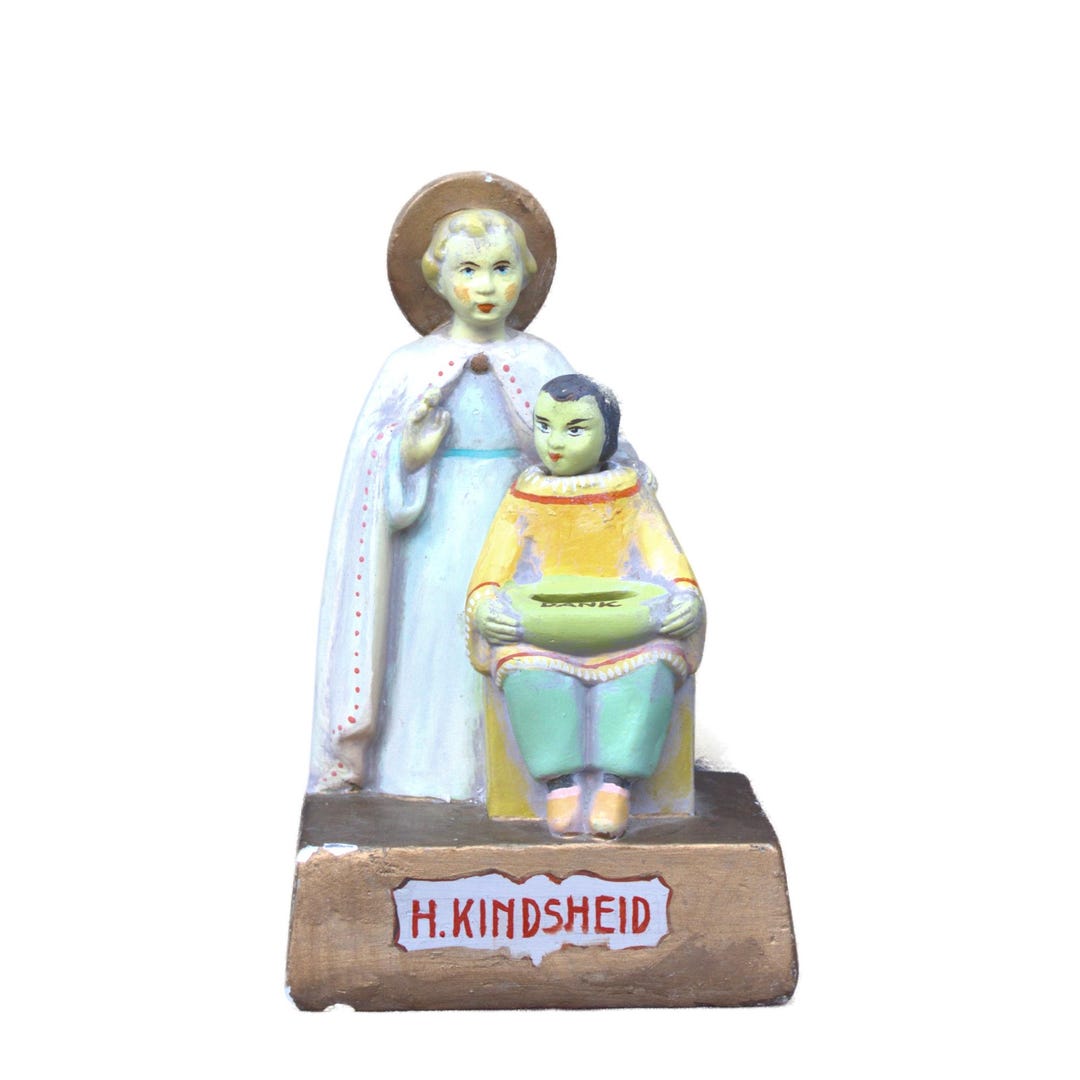 Religious Money Box Antique Holy Childhood Mission Donation Money Box With Inuit Child 1920 ...