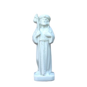 Antique Santiago of Compostela Saint figurine porcelain statue Holy home gothic Church heirloom collectible catholic gift her him present