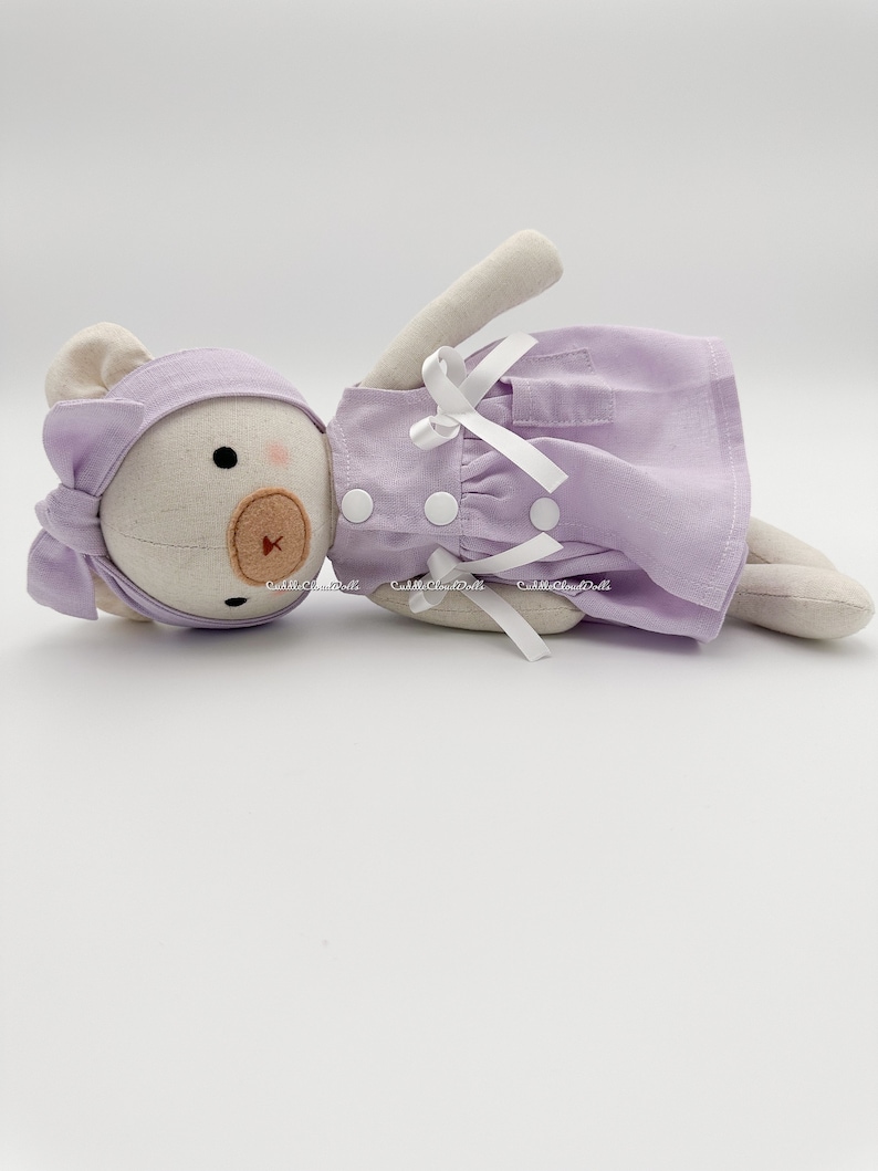 Handmade teddy bear toys First dolly for daughter Personally doll zdjęcie 5