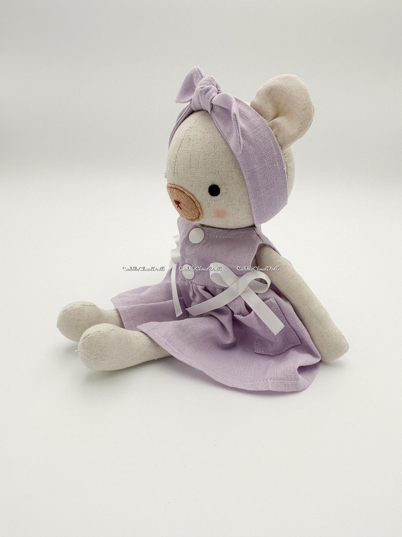 Handmade teddy bear toys First dolly for daughter Personally doll zdjęcie 3