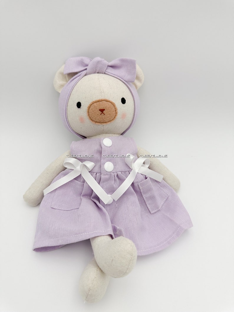Handmade teddy bear toys First dolly for daughter Personally doll zdjęcie 9