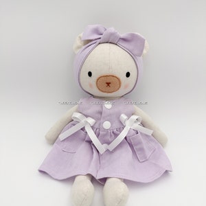 Handmade teddy bear toys First dolly for daughter Personally doll zdjęcie 2