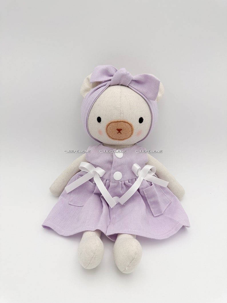 Handmade teddy bear toys First dolly for daughter Personally doll zdjęcie 2