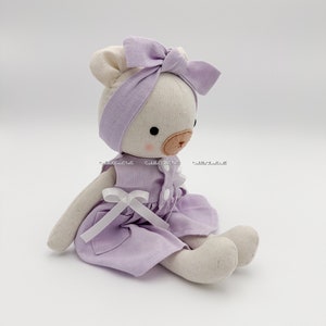 Handmade teddy bear toys First dolly for daughter Personally doll zdjęcie 4