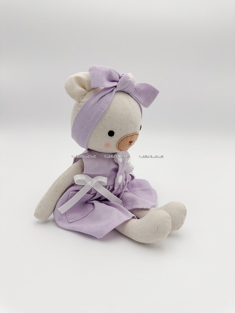Handmade teddy bear toys First dolly for daughter Personally doll zdjęcie 4