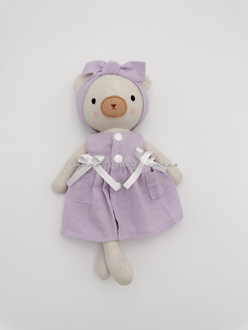 Handmade teddy bear toys First dolly for daughter Personally doll zdjęcie 8