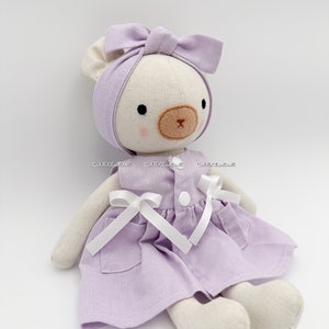 Handmade teddy bear toys First dolly for daughter Personally doll zdjęcie 10