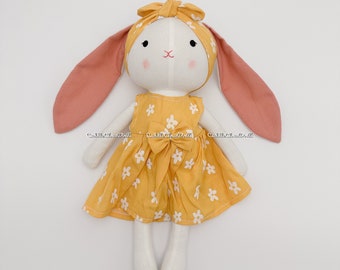 Heirloom bunny fabric doll, Best price doll, handcrafted plushy doll, Birthday gift for girl, rag doll