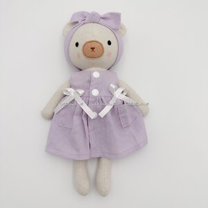 Handmade teddy bear toys First dolly for daughter Personally doll zdjęcie 1