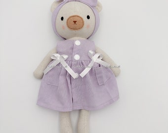 Handmade teddy bear toys- First dolly for daughter- Personally doll